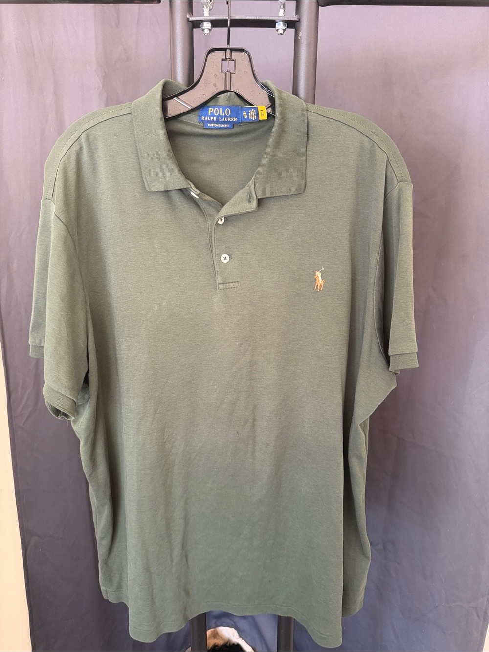 Polo by Ralph Lauren Olive Green Short Sleeve Polo with Embroidered Pony